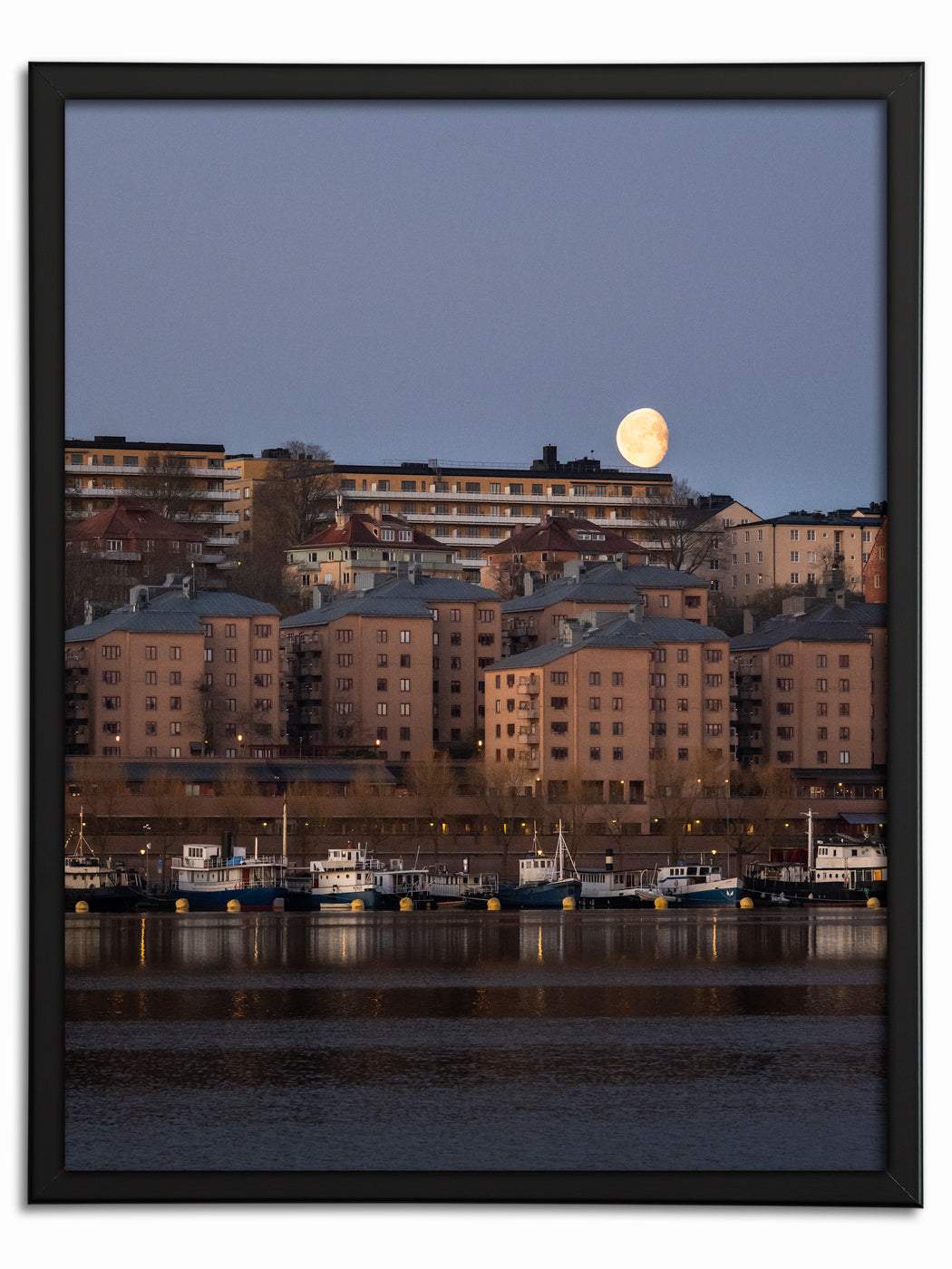 Månuppgång över Södermalm