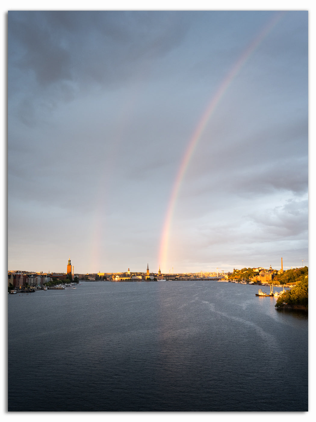 Regnbåge över Stockholm City