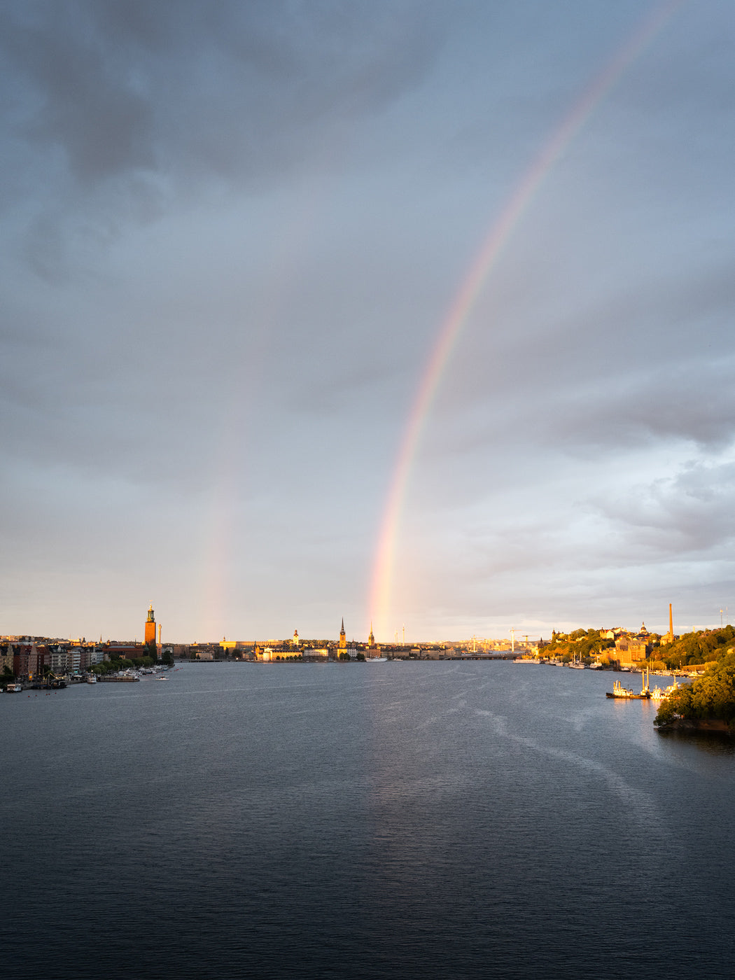 Regnbåge över Stockholm City