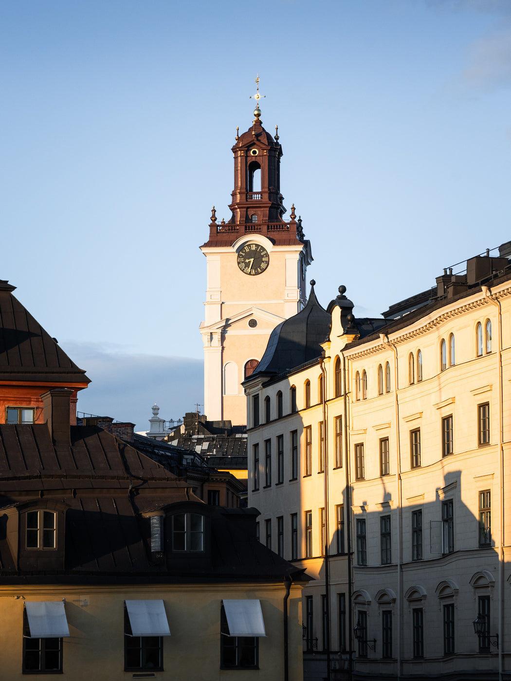 Kvällssol över Gamla Stan